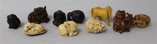 10 assorted netsuke